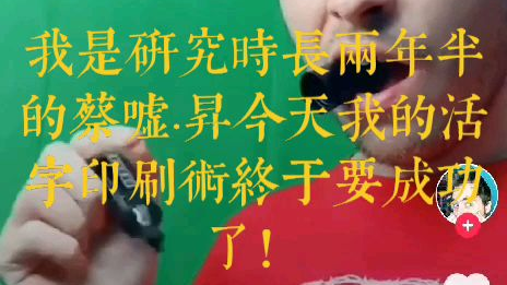 蔡嘘·昇的活字印刷术成功了,但是……